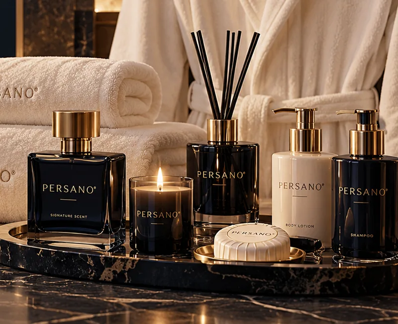 Conceptual luxury fragrance and room scent products