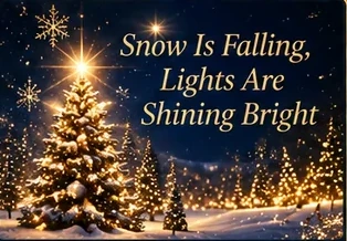 Snow Is Falling, Lights Are Shining Bright — seasonal single artwork